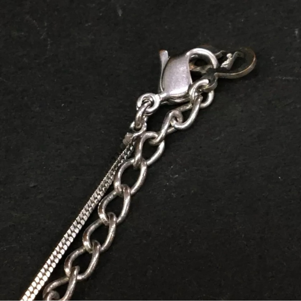 Authentic Christian Dior Trotter Oblique Silver Tone Pendant Necklace - Picture 6 of 9